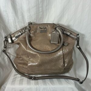 Coach Shimmering Taupe Shoulder Bag